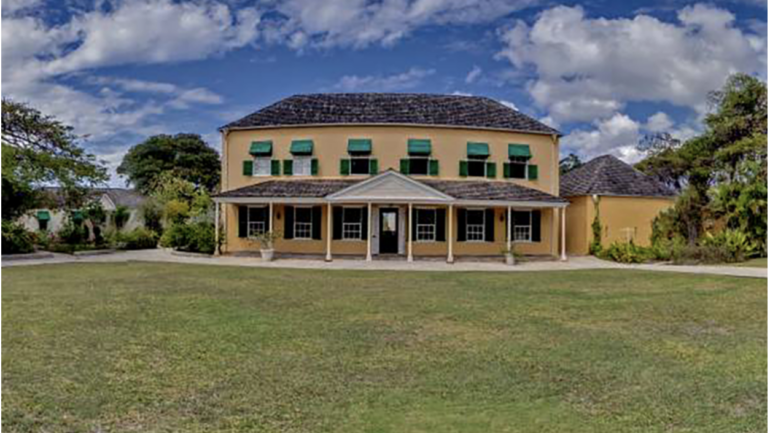 Front view of the George Washington House in Barbados