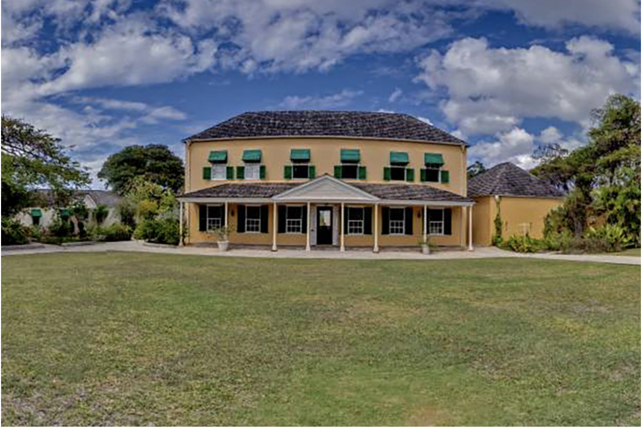 Front view of the George Washington House in Barbados